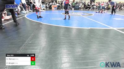 58 lbs Round Of 16 - Grant Remus, Barnsdall vs Phoenix Wright, Caney Valley Wrestling