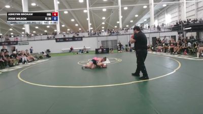 110 lbs Ashlynn Brokaw, Ohio Blue vs Josie Wilson, Kansas