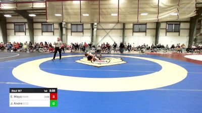 184 lbs Consi Of 16 #1 - Ethan Mayo, Massachusetts vs Johnny Andre, Springfield Tech