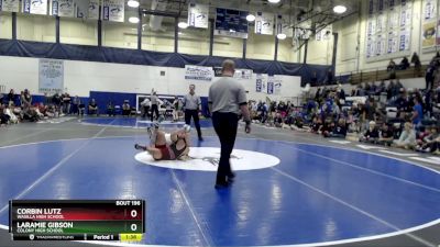 145 lbs 1st Place Match - Corbin Lutz, Wasilla High School vs Laramie Gibson, Colony High School