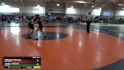 100 lbs Semifinal - Marie Jordan, Bennett vs Brianne Graves, OAK HILLS