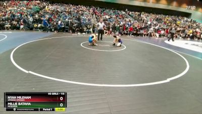 115 lbs Cons. Round 2 - Millie Batavia, Mcqueen vs Nyah Mileham, Spanish Springs