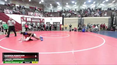 90-99 lbs Champ. Round 1 - Kameron Robertson, Midwest Xtreme Wrestling vs Carson Underwood, Red Cobra WA