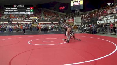 132 lbs Cons. Round 3 - Kaiden Powell, Paola Hs vs Silas McCloy, Tonganoxie Hs