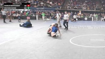 D 1 157 lbs Cons. Round 2 - Charlie Montgomery, Jesuit vs Braydon Duhon, Acadiana