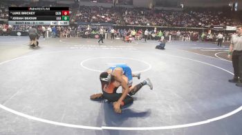 D 1 144 lbs Quarterfinal - Luke Brickey, Catholic - B.R. vs Josiah Sejour, Live Oak