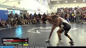 113 lbs Champ. Round 2 - Rocco Madrid, Big Dog vs Mason Box, Lakewood High School Wrestling