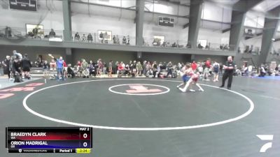 126 lbs Cons. Round 2 - Braedyn Clark, WA vs Orion Madrigal, OR
