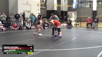 136 lbs Round 4 (16 Team) - Lana Schafer, BVWC Blue vs Dakota Hastings, Grand View Wrestling Club