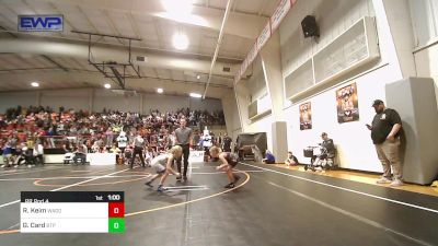 58-62 lbs Rr Rnd 4 - Riley Keim, Wagoner Takedown Club vs Graycie Card, Tulsa Blue T Panthers