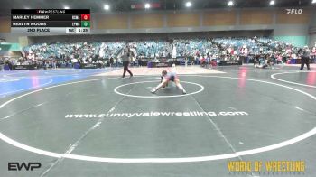 110 lbs 2nd Place - Marley Hemmer, Red Star Wrestling Academy vs Heavyn Woods, El Paso Wildcats