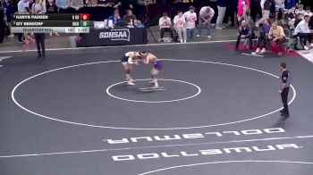 125 lbs Quarterfinal - Kanyn Padden, Harding County vs Izy Bendorf, Kingsbury County