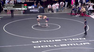 125 lbs Quarterfinal - Kanyn Padden, Harding County vs Izy Bendorf, Kingsbury County