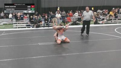 150 lbs Cons. Sub-quarters - Adam Rea, Open Mats vs Owin Koethe, Big Game Wrestling Club