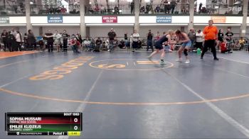 118-128 lbs Round 3 - Sophia Mussari, Pontiac High School vs Emilee Klidzejs, Caldwell County