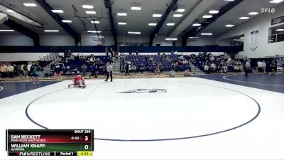 174 lbs Semifinal - Sam Beckett, Penn State Unattached vs William Knapp, Alvernia