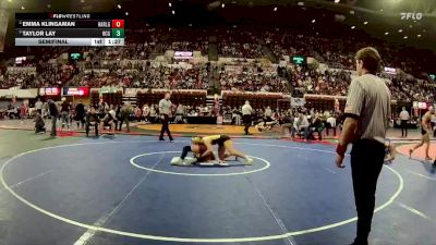 G - 130 lbs Semifinal - Taylor Lay, Helena Capital Girls vs Emma Klingaman, Harlem Girls