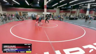 144 lbs Cons. Round 3 - Jordyn Valdez, Militia Trained Mat Club vs Landen Perilman, Global Wrestling Club