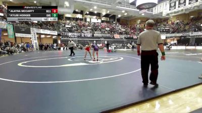 120 lbs Semifinal - Kylee Hodges, Oakley HS vs Alayna McCarty, Mound City- Jayhawk Linn Hs