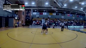 285 lbs Cons. Round 3 - Eli Kimball, Shorter vs Willie Cox, Montevallo