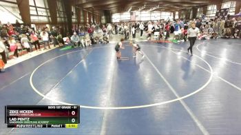 61 lbs Cons. Round 2 - Zeke Hicken, Wasatch Wrestling Club vs Lad Pentz, Sanderson Wrestling Academy