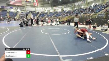 138 lbs Consi Of 8 #2 - Josiah Gonzales, Fort Lupton Wrestling vs Brayden Johnson, David City HS