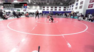 110 lbs Champ. Round 2 - Kaylynn Martin, Friends University vs Nyla Valencia, Iowa