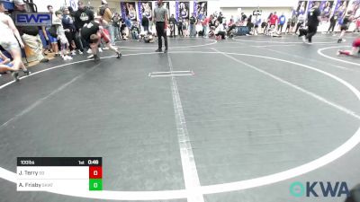 100 lbs Quarterfinal - Jett Terry, Duncan Demons vs Arwen Frisby, Skiatook Youth Wrestling