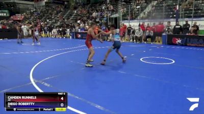 87 lbs Quarterfinal - Camden Runnels, AR vs Diego Robertty, FL