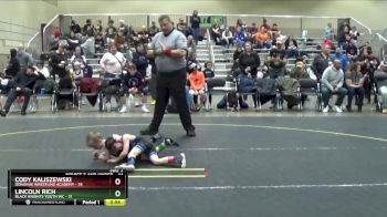 44 lbs Champ. Round 1 - Cody Kaliszewski, Donahue Wrestling Academy vs Lincoln Rich, Black Knights Youth WC