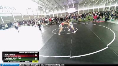 140 lbs Cons. Round 3 - Landon Sinclear, Uintah Wrestling vs Asa Fisher, Altamont Wrestling Club