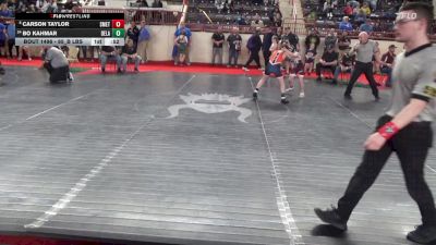 85_B lbs Consi Of 16 #1 - Carson Taylor, Smethport vs Bo Kahmar, Delaware Valley