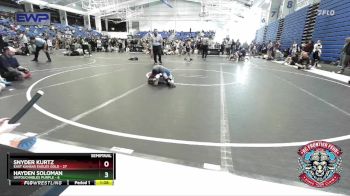 72 lbs Semis (4 Team) - Hayden Soloman, Untouchables Purple vs Snyder Kurtz, East Kansas Eagles Gold