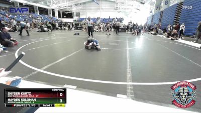 72 lbs Semis (4 Team) - Hayden Soloman, Untouchables Purple vs Snyder Kurtz, East Kansas Eagles Gold