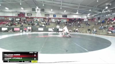 157 lbs Champ. Round 2 - Dominic Litchfield, Wabash vs Malachia Harris, Cumberlands