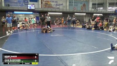 95 lbs Placement Matches (8 Team) - Zane Blanchard, The Untouchables Purple vs Henry Baker, TNWCC