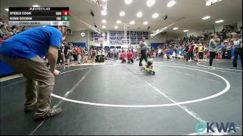 46 lbs Consolation - Steele Cook, Harrah Little League Wrestling vs Koen Goodin, Cowboy Wrestling Club