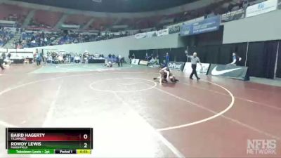 4A-132 lbs Cons. Round 1 - Rowdy Lewis, Marshfield vs Baird Hagerty, Tillamook