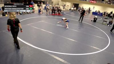 Elementary - 52 lbs Brayden Ringelstetter, Kasson-Mantorville vs McKenna Goth, STMA