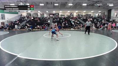 96 lbs Cons. Round 3 - Daeton Brown, Shelton Wrestling Academy vs Jaxon Kimbrell, Team North Stars