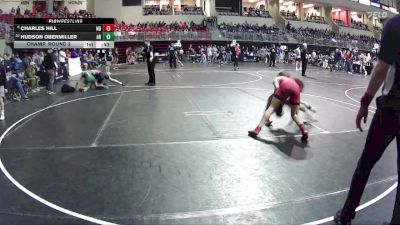 140 lbs Champ. Round 2 - Hudson Obermiller, ALC Rebels vs Charles Hill, Nebraska Boyz