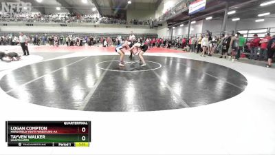 140 lbs Quarterfinal - Tayven Walker, Unaffiliated vs Logan Compton, Marshfield Youth Wrestling-AA 