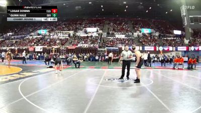 AA - 215 lbs Champ. Round 1 - Logan Downs, Flathead (Kalispell) vs Quinn Hale, Billings West