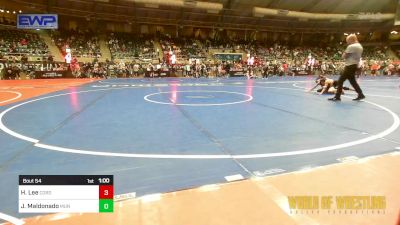 76 lbs Round Of 32 - Hunter Lee, Cordoba Trained vs Jeremiah Maldonado, Munster Wc