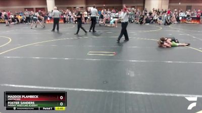 70 lbs Semifinal - Maddox Plambeck, Unattached vs Foster Sanders, Prodigy Wrestling Academy