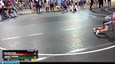 63 lbs Cons. Round 2 - Dylan O`Dea, Team Taneisha Wrestling Club vs Henry Loewen, Colorado