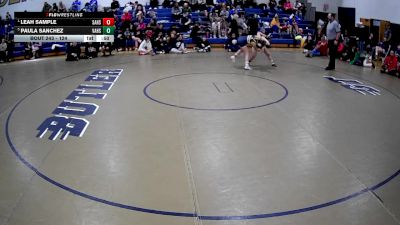 124 lbs Cons. Round 5 - Paula Sanchez, Valley Hs vs Leah Sample, Saegertown Hs