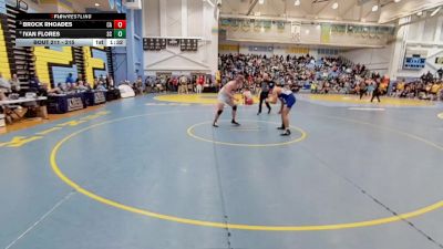 215 lbs Quarterfinal - Brock Rhoades, Caravel Academy vs Ivan Flores, Sussex Central H S
