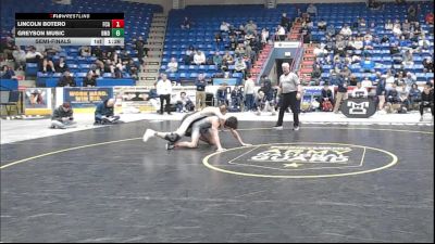 145 lbs Semifinal - Lincoln Botero, Faith Christian Acad. vs Greyson Music, Bishop McDevitt
