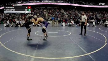 4A 190 lbs Quarterfinal - Jack Harty, Northern Guilford High School vs Gavin Lopez, Green Hope